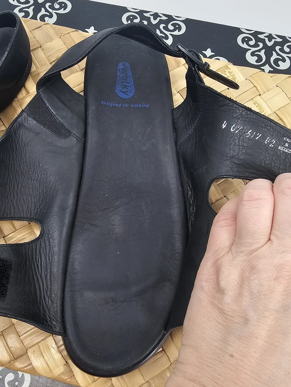 Wolky Nimes Black Sandals Size 42